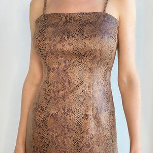 Python suede mini dress
